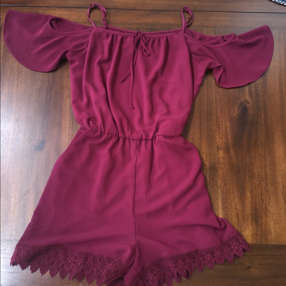 Maurices maroon romper